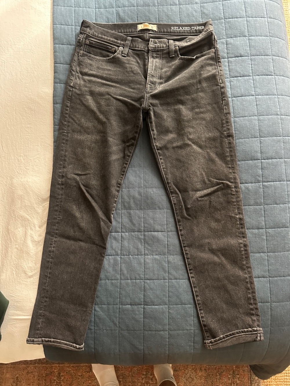 Madewell Relaxed Taper Black Men's Jeans 32x34